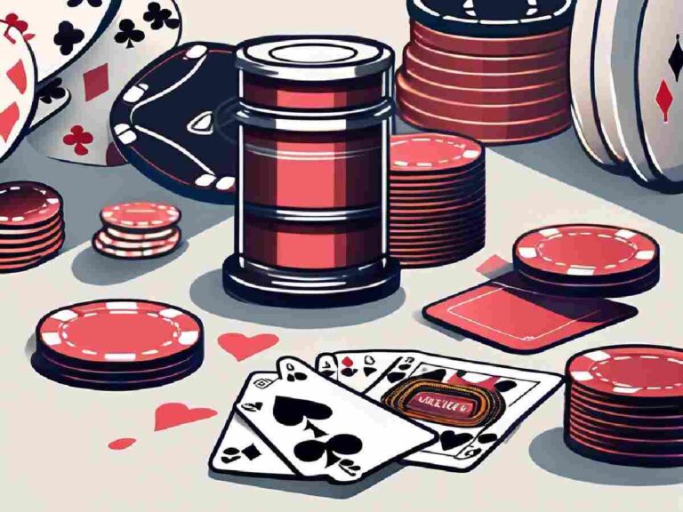 Poker chips and cards for strip poker