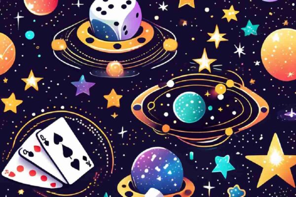 Milky Way Casino logo with stars and planets