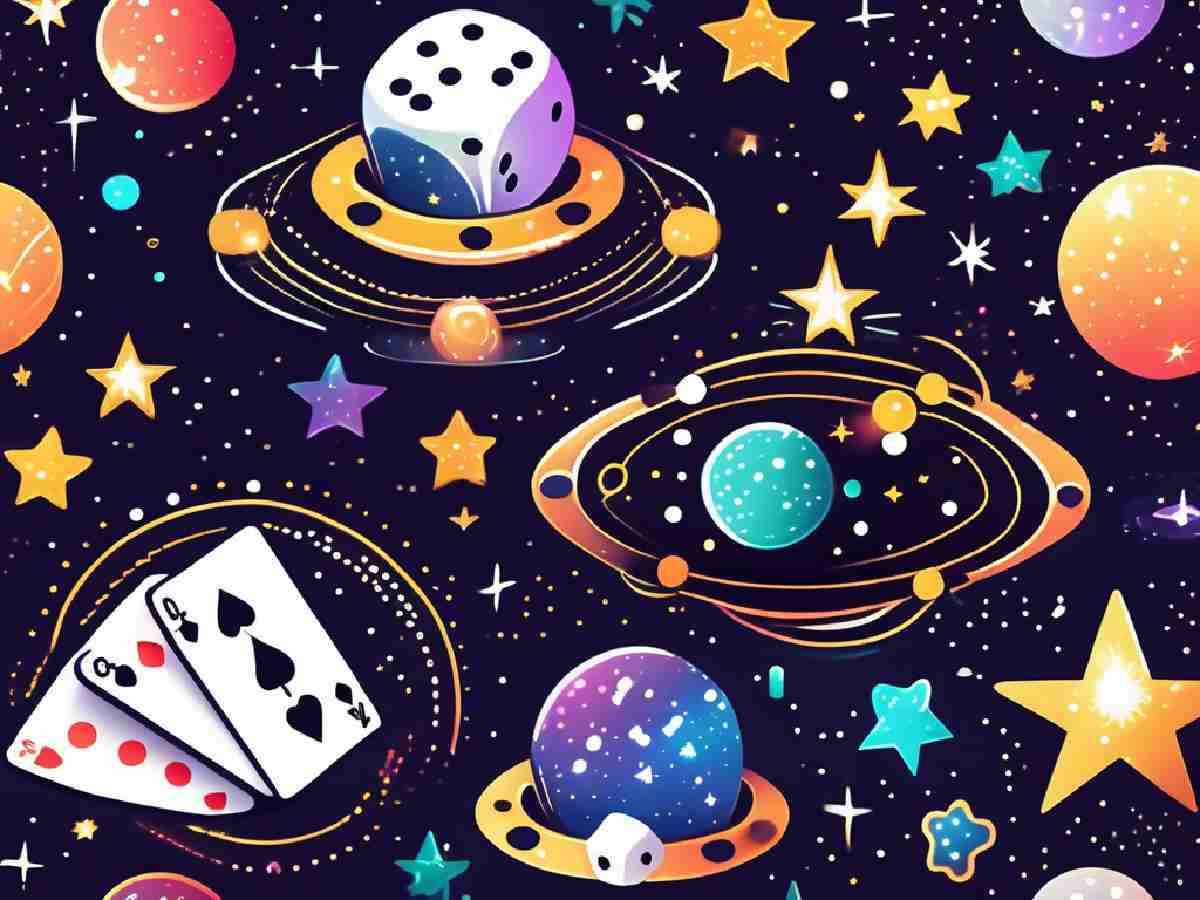 Milky Way Casino logo with stars and planets