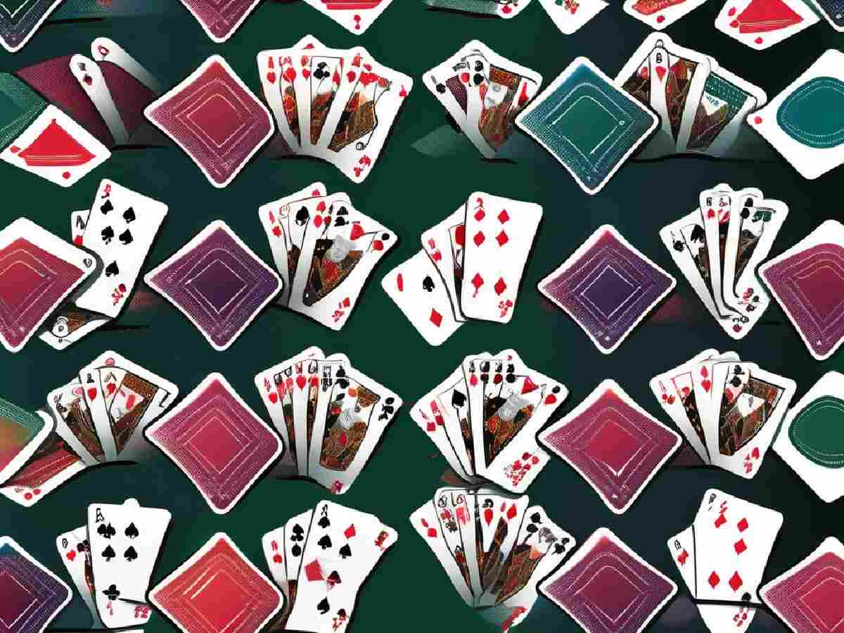 Poker cards showing a flush